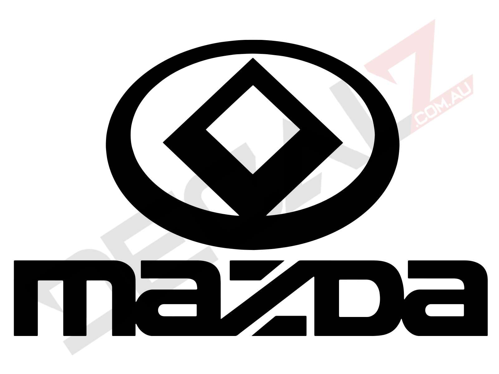 Mazda 1991-1992 Logo & Text Under