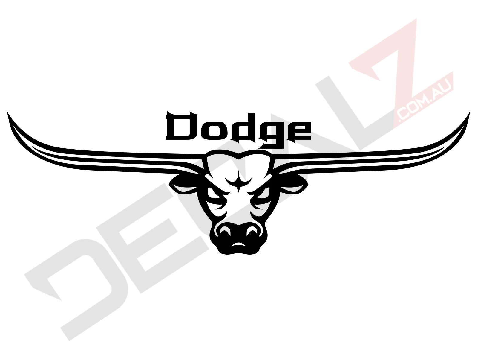 Demon Longhorn Bull - Various Dodge Related Text