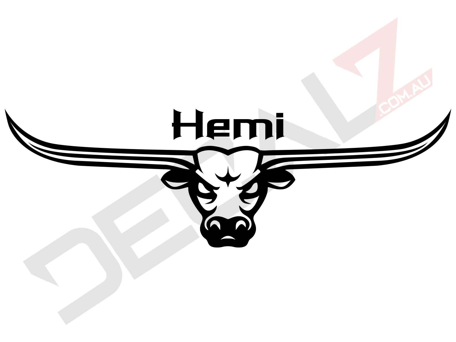 Demon Longhorn Bull - Various Dodge Related Text - Image 2